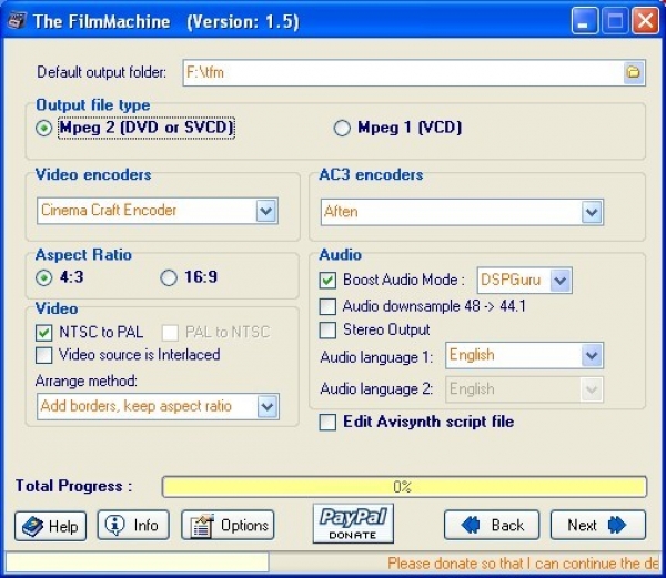 TFM - Convertidor AVI/MP4/MOV/RMVB/MKV a DVD