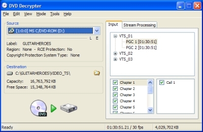 DVD Decrypter &ndash; Decodifica y ripea un video en DVD